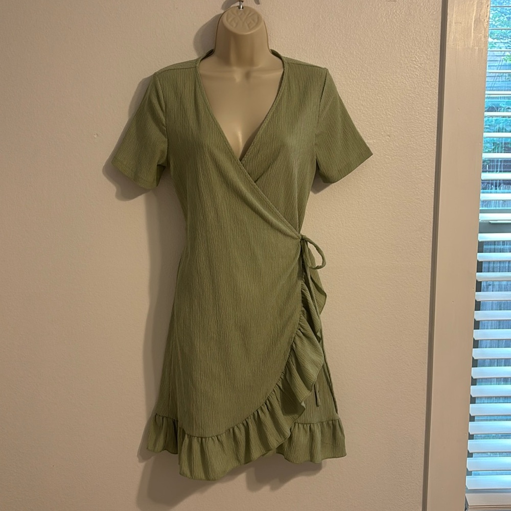 Wrap Ruffle Dress